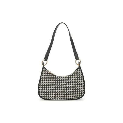 Hotwind Ткань Полумесяц Сумка Плечевая Сумка Мини Женская Черная