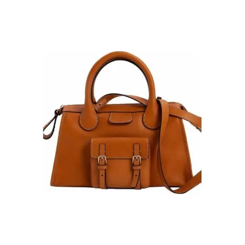 Chloe Edith Сумка через плечо из кожи буйвола средний размер женская коричневый