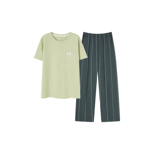 Follow The United States Пижамный комплект Мужской Свежий Зеленый