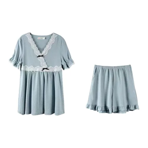 Empowering Words Пижамный комплект Женские Озерный Синий