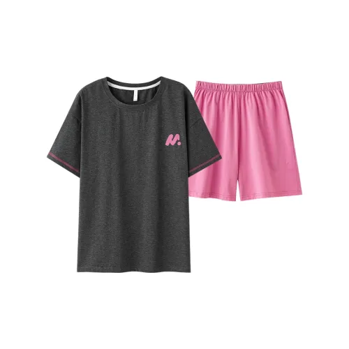 PBENO PD Пижамный комплект женский серый розовый