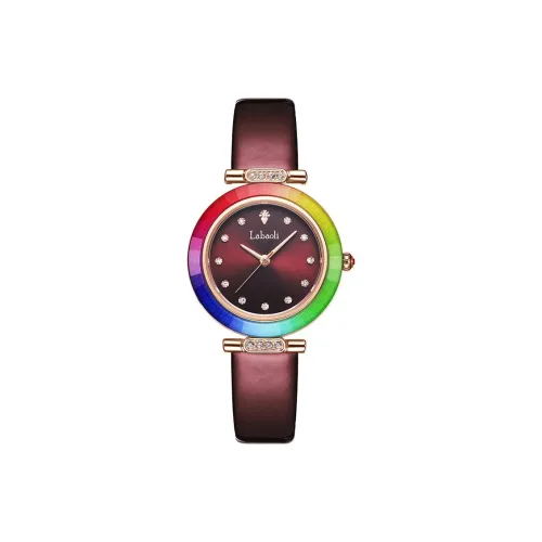Labaoli Кварцевый Movement Женские Часы 32 мм Красные