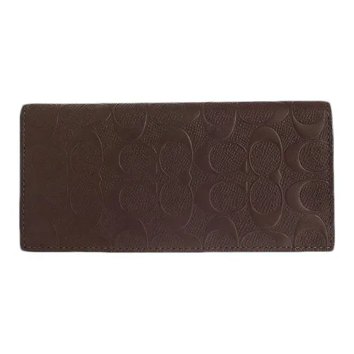 COACH Breast Pocket Коровья кожа Кошелек Женские Коричневый