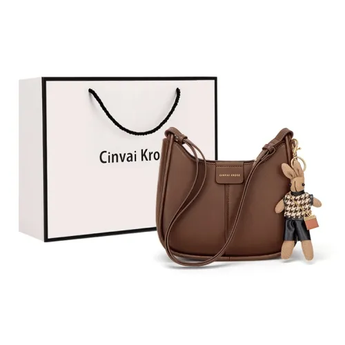 CinvaiKrose Сумка через плечо из коровьей кожи с синтетической кожей подмышечная сумка-ведро среднего размера женская