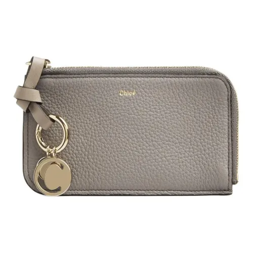 Chloe Alphabet с рельефным узором телячья кожа кошелек для монет кошелек женский кашемир серый
