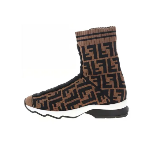 FENDI MID Топ Повседневная обувь Женская Черный