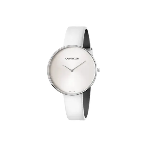 CK Calvin Klein Watch Кварцевый механизм Кожаный ремешок 42 мм Белый циферблат Женские часы