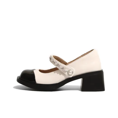 Moon Veil Туфли Мэри Джейн с грубым каблуком 5,5 см женские