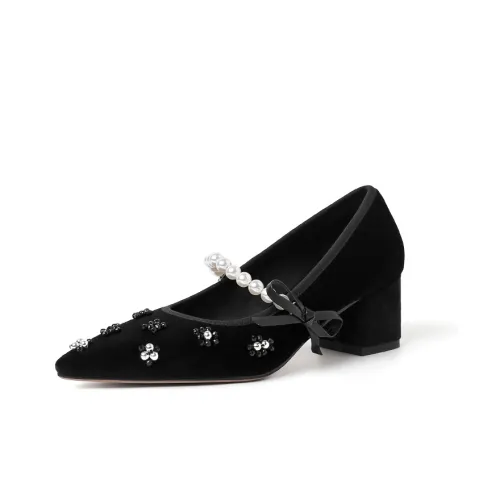 Echo yolo Грубый каблук Туфли Мэри Джейн 5 см Женские