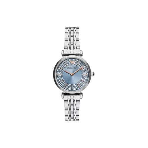 EMPORIO ARMANI Women's Watch Кварцевый механизм ремешок из нержавеющей стали 32 мм синий циферблат