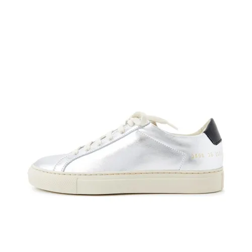 COMMON PROJECTS Низкие кроссовки для скейтбординга Женские Серебряные