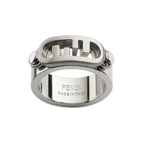 Fendi O'Lock Латунь Кольца Серебряные Мужские