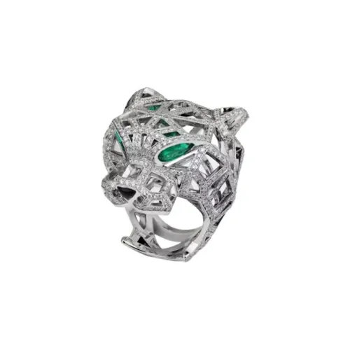 Cartier Кольцо Panthère De Cartier Белое Золото, Изумруды, Оникс, Бриллианты