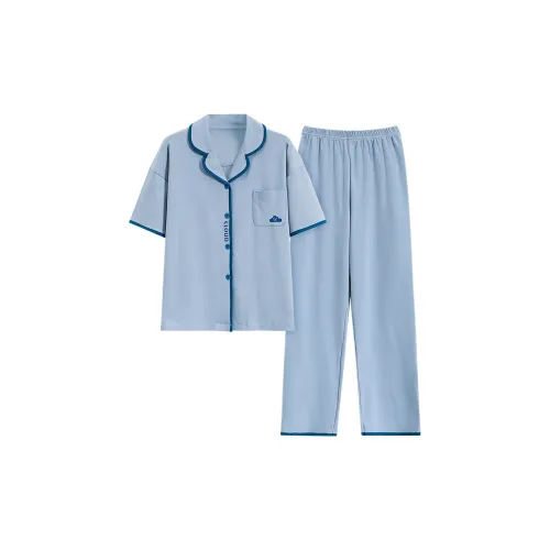 CAIHENGTONG Кардиган + Короткий рукав Рубашка + Штаны Мягкая кожа Дружелюбный Комплект домашней одежды Пижама Унисекс