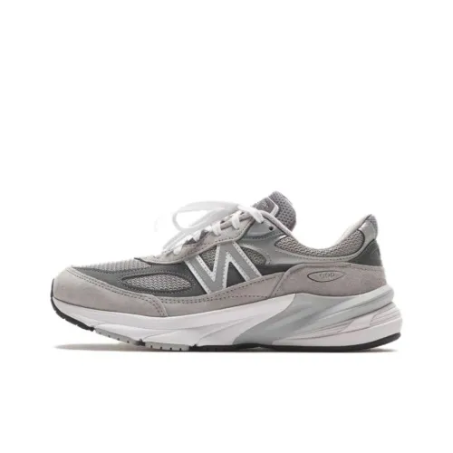 New Balance NB 990 V6 Устойчивый к истиранию Дышащий Низкий Топ Повседневная Беговая Обувь Мужская Серый