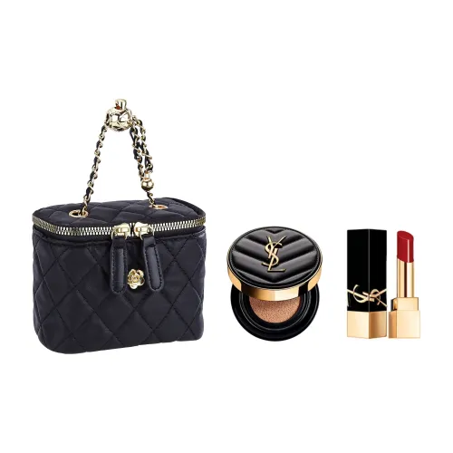 SAINT LAURENT Черный кожаный амортизирующий губная помада Makeup Наборы Легко смешивается Естественный Питательный Маскирующий Набор из 3 шт