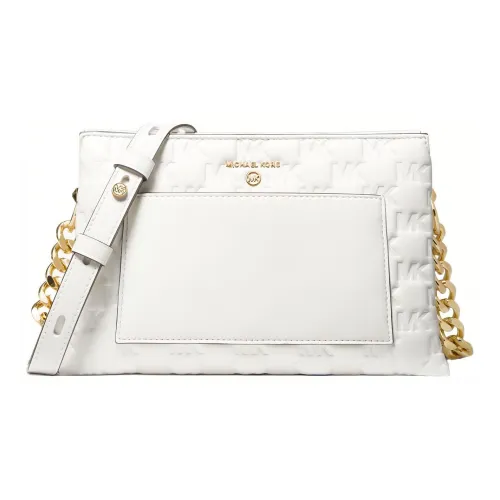 MICHAEL KORS Jet Set Charm Искусственная кожа Сумка через плечо Большая Женская Белая