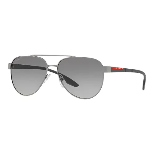 PRADA Aviator Солнцезащитные очки Мужские Серебряные