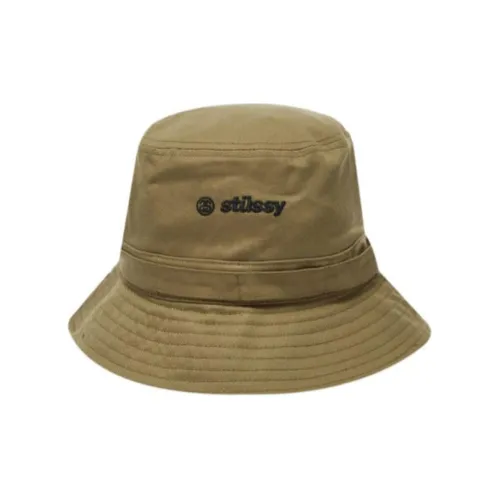 Stussy Cotton Bucket Hats Мужской Оливковый