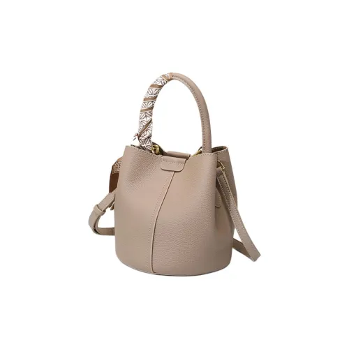 Carnival Keep Сумка-ведро из натуральной коровьей кожи сумка для рук сумка через плечо стандартная женская молочно-чайного черного печеночного цвета