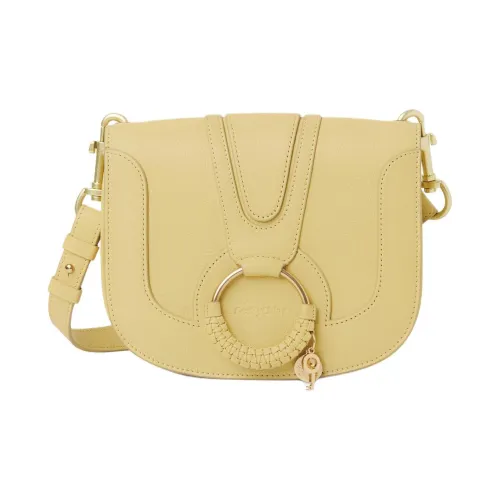 See By Chloe Hana Рельефная кожа Козья Сумка через плечо Сумка на плечо Женская Желтая Зеленая