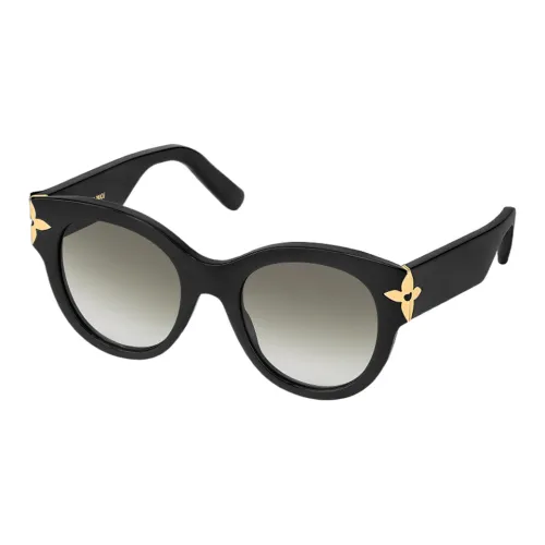 LOUIS VUITTON Ацетат Круглые Солнцезащитные очки Женские Черные