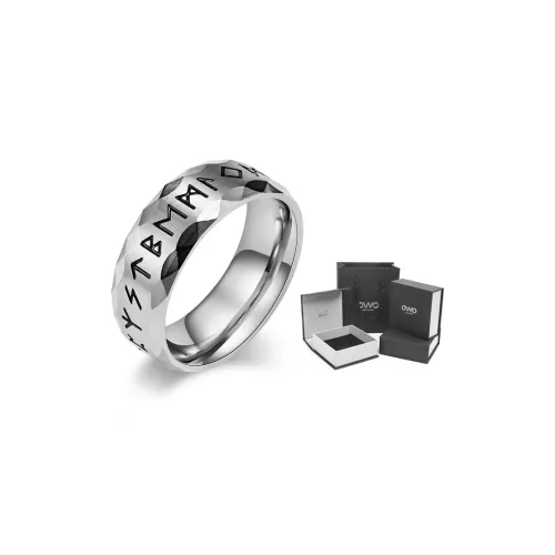 OWO Кольца из титанового стального сплава мужские серебряные