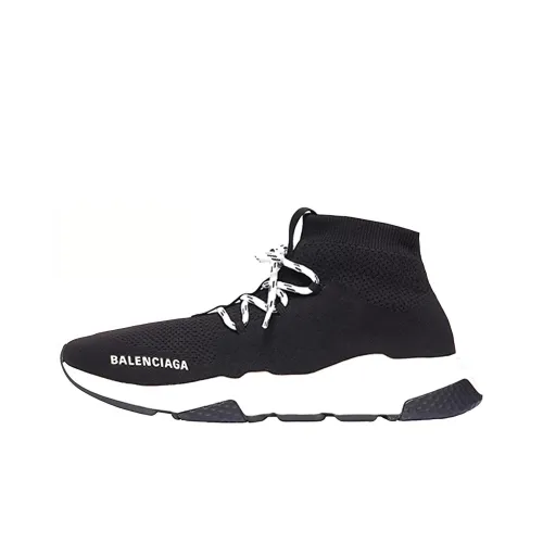 Balenciaga Speed Повседневные Высокие Кеды Черные Женские