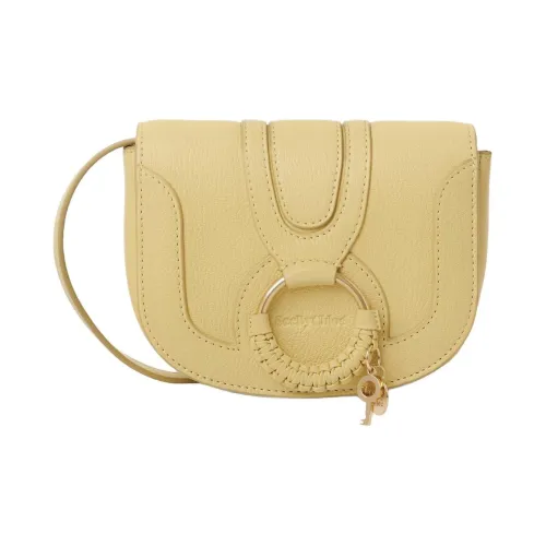 See By Chloe Hana Рельефная кожа Козья Сумка через плечо Сумка на плечо Женская Желтая Зеленая