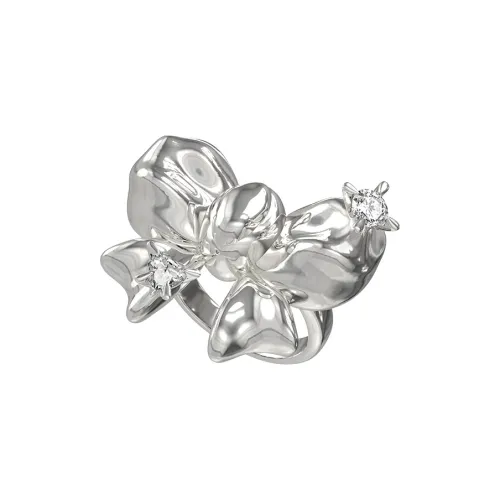 BOONEE Кольцо из меди с покрытием из белого золота женское