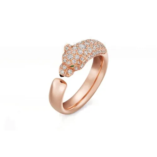 Cartier Panthere De Cartier Collection 18К Розовое золото Узкая версия Полоска Кольца Унисекс Розовое золото