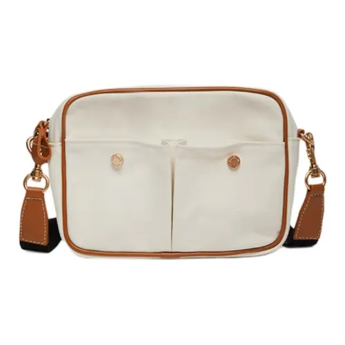 Vanessa Bruno Холст с кожей Camera Сумка Сумка через плечо Женская Бежевая и Черная