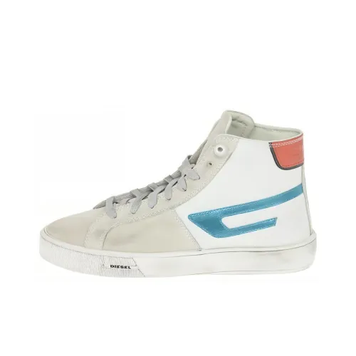 DIESEL Высокие Топы Стильные Скейтбординг Мужские Серый Белый