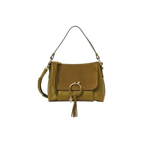 See By Chloe JOAN Series Корова Кожа Плечевая Сумка Женская Оливковая