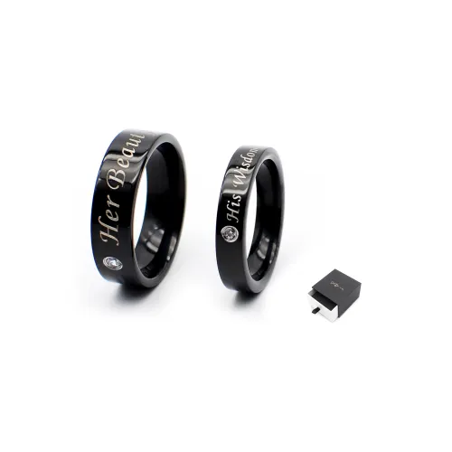 DAP Титановая сталь Кольца Черный Унисекс