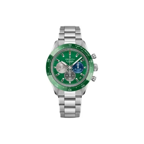 Zenith Автоматический Механический Механизм Мужские Часы 41 мм Зеленый