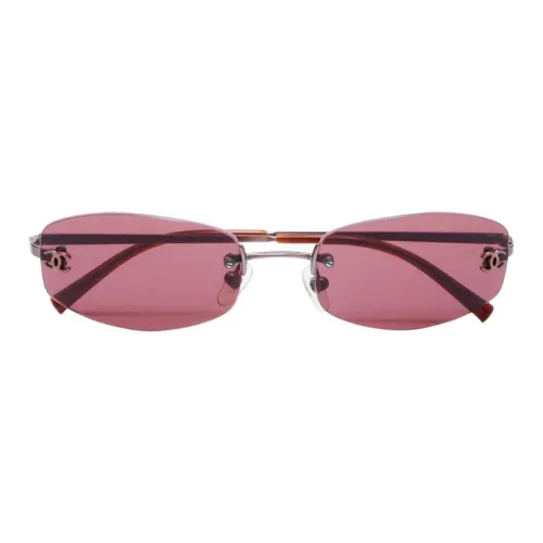 CHANEL OVAL SUNGLASSES Женские Золото