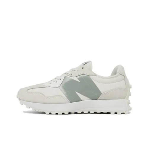 New Balance NB 327 Износостойкие Дышащие Низкие Беговые кроссовки Женские Белые Зеленые