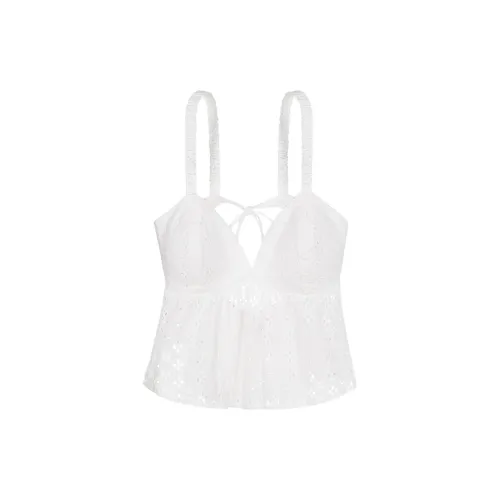 Victoria's Secret Топ на бретелях Женский Кокосовый Белый