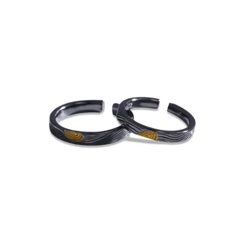 GIFU Сплав Кольца Сердце в форме отпечатка пальца Пара Кольца Унисекс