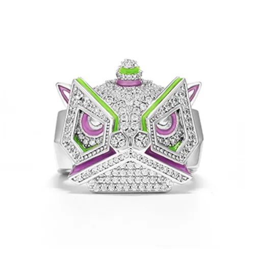 ICEGIANT Полный комплект с блестящими цирконовыми кольцами для мужчин