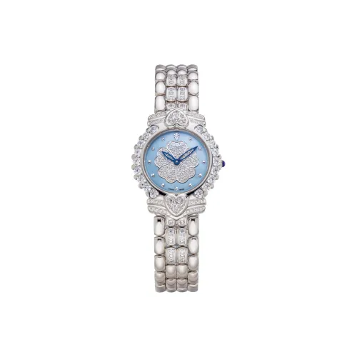 Love Qihua Кварцевый механизм Женские часы 28 мм Синий