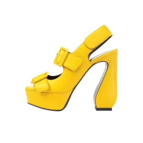 SERGIO ROSSI One Ремень Сандалии 8,8 см Женские Желтые