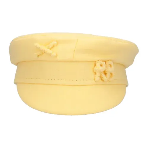 RUSLAN BAGINSKIY Linen Berets Women's Yellow RUSLAN BAGINSKIY Лен Береты Женские Желтый