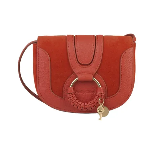 See By Chloe Hana Сумка через плечо из крупнозернистой текстуры коровьей кожи с искусственной замшей коровьей кожей мини женская оранжевая