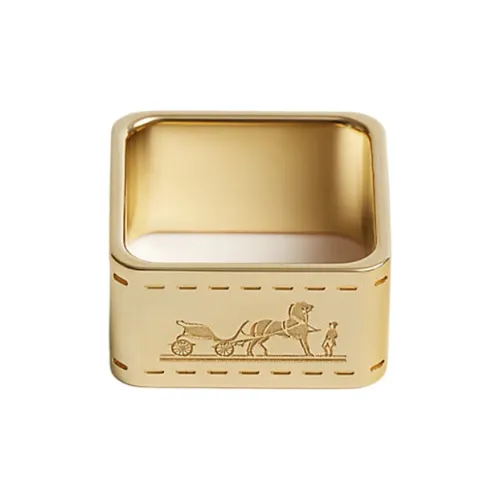 HERMES Bolduc Латунь Кольца Унисекс Золото