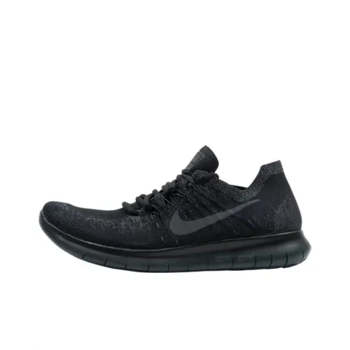 Nike Free RN Амортизаторы Slip-resistant Низкий Топ Повседневные Беговые кроссовки Мужские Черные