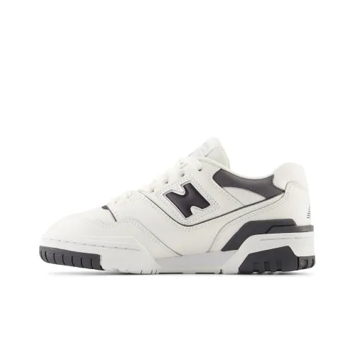 New Balance NB 550 Устойчивый к истиранию Дышащий Низкий Топ Скейтборд Кроссовки Женские Белый Черный