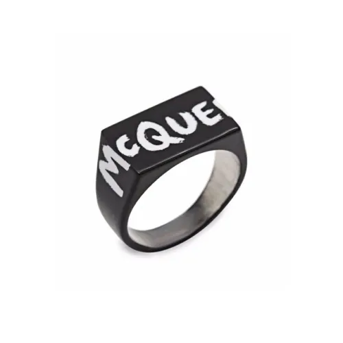 Alexander McQueen Латунь Кольца Мужские Черные