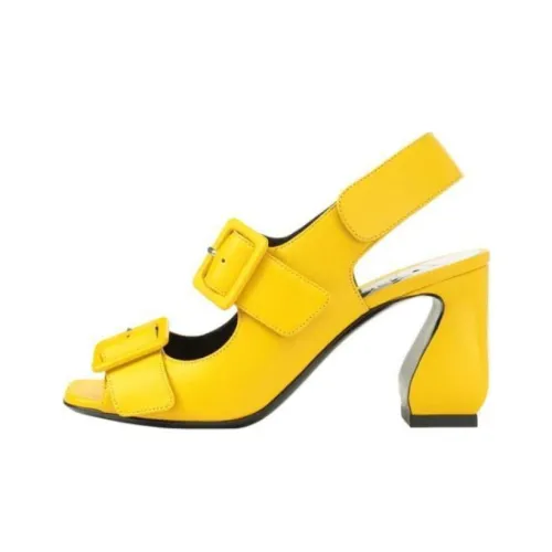 SERGIO ROSSI One Ремень Сандалии 7,6 см Женские Желтые